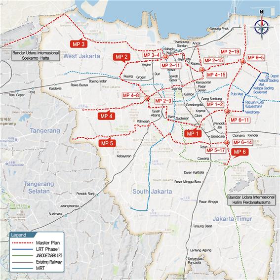 인도네시아 자카르타 LRT 건설 Master Plan 수립